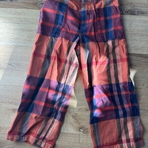Warm plaid wide leg pants 100%cotton 4T Morley brand